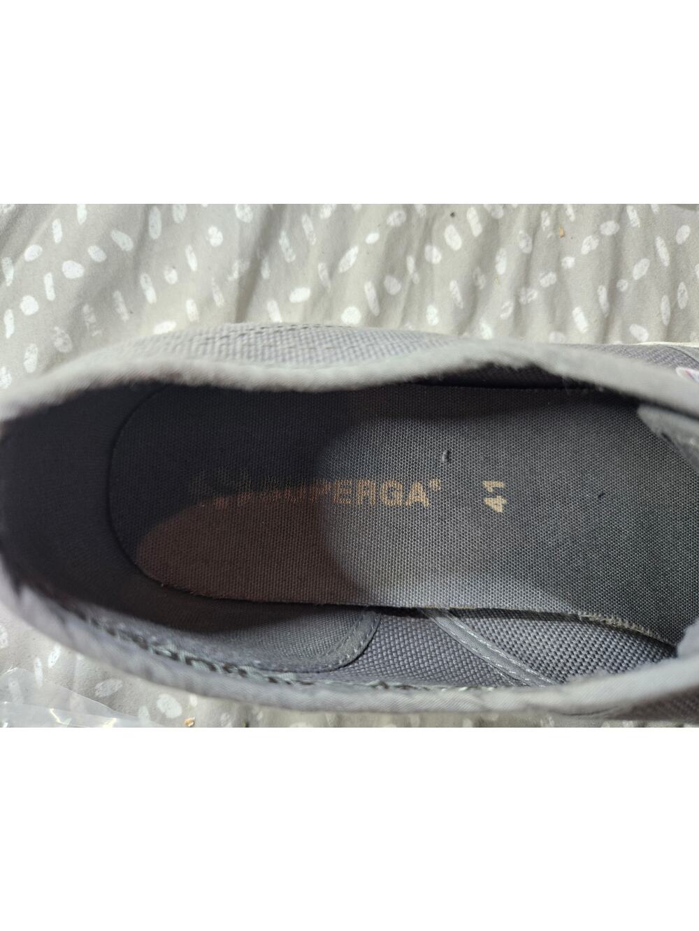 Superga 2750 Cotu Classic Gray Canvas Sneakers Women’s US 8 Lace Up Shoe